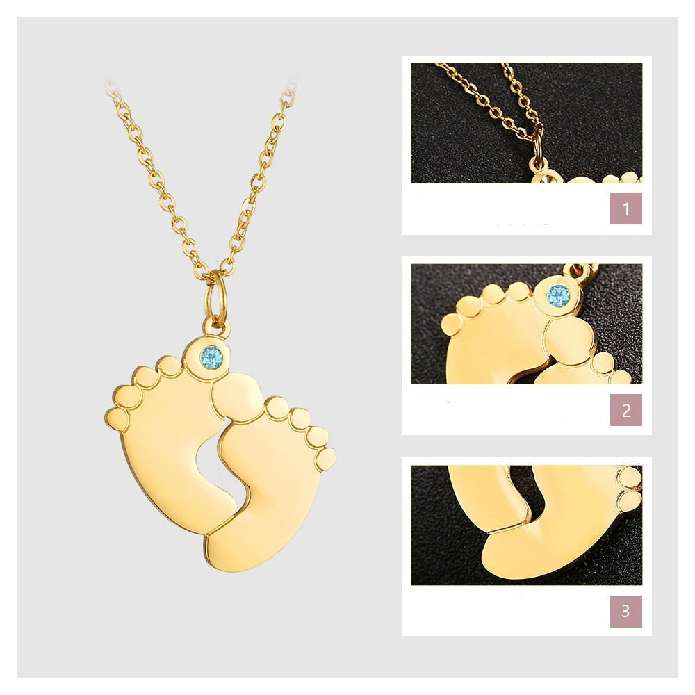 Custom Baby Feet halsband