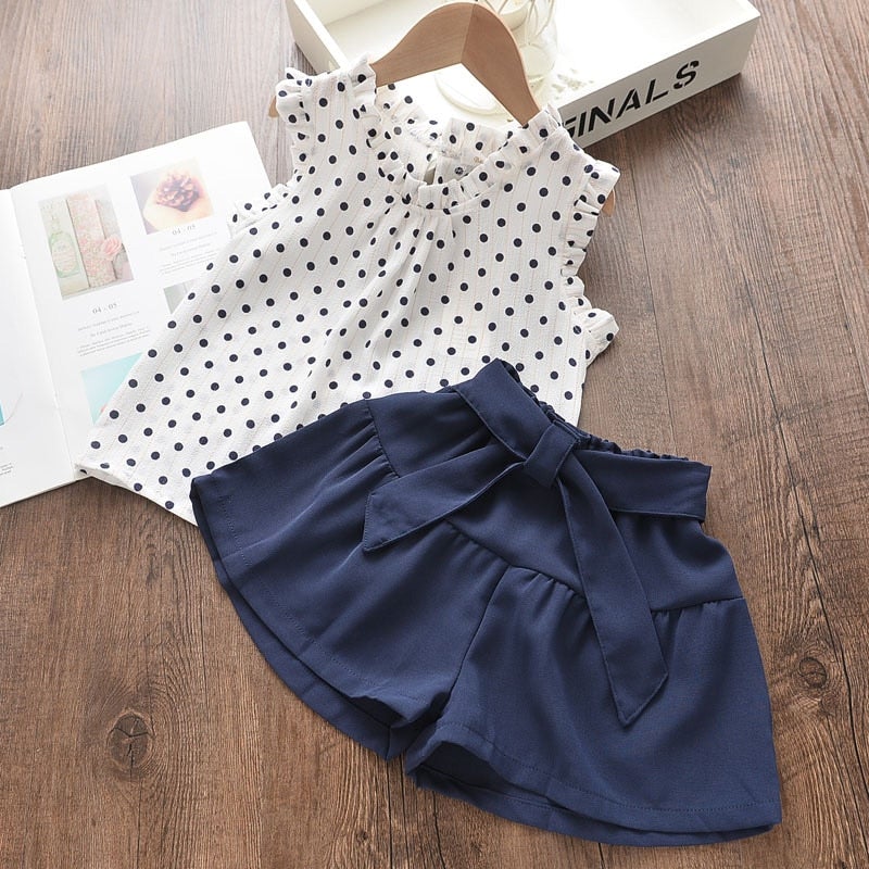 Set med casual skjorta och shorts för barn
