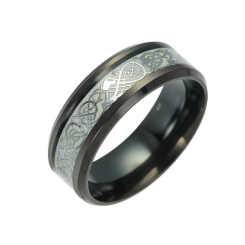 Lysande keltisk drake ring
