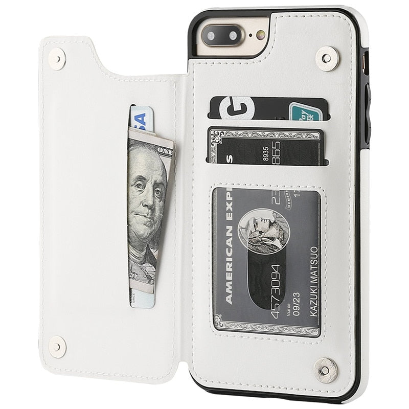 iPhone plånboksfodral i Läderstil