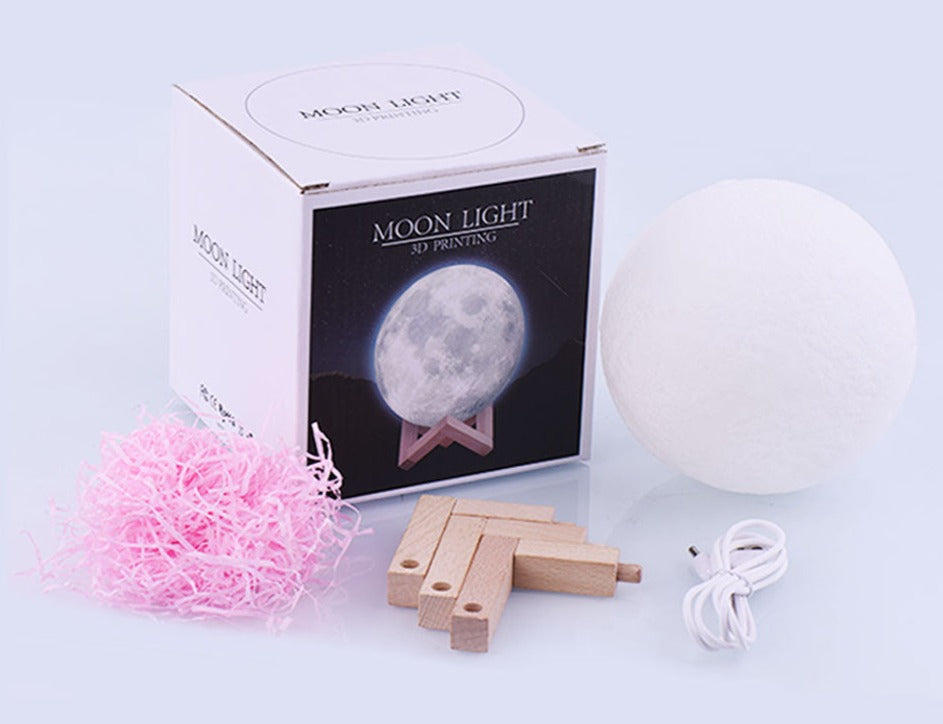 3D månlampa med text