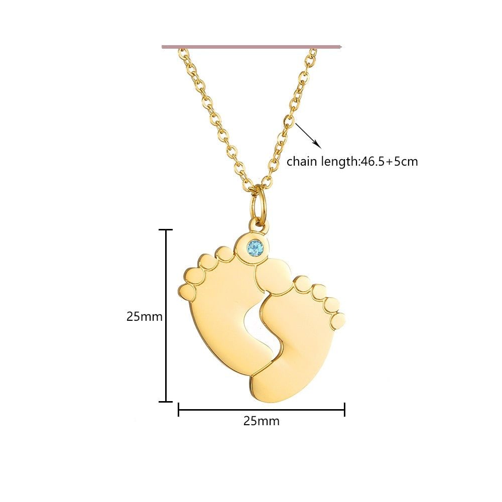 Custom Baby Feet halsband