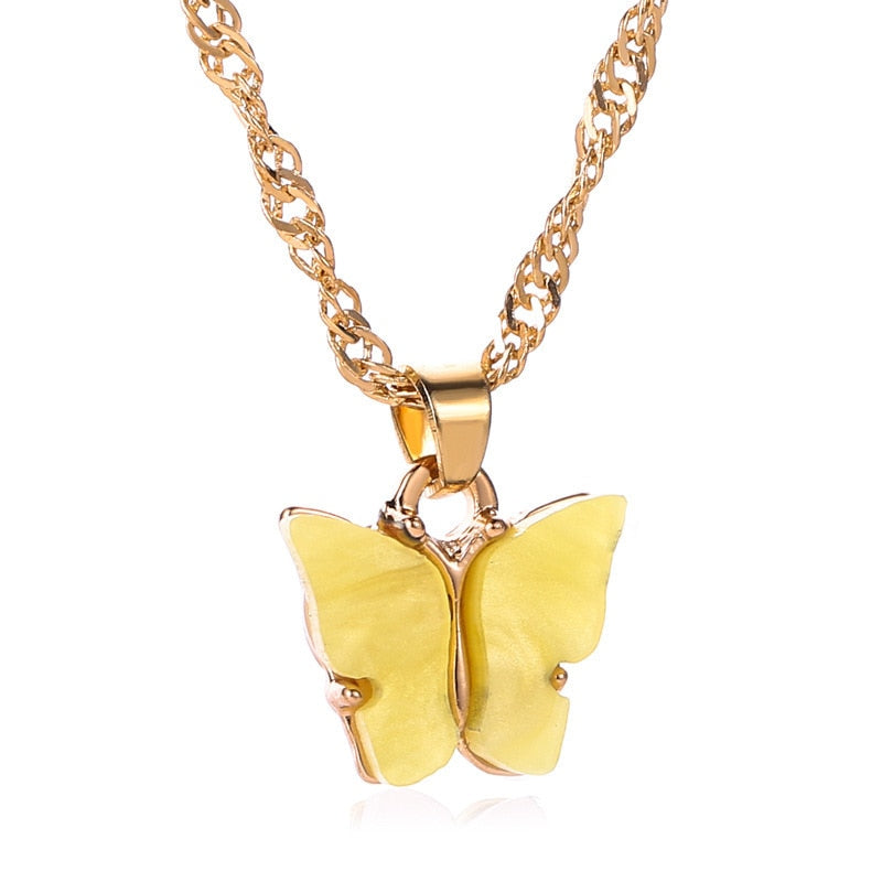 Fjäril Guld Halsband
