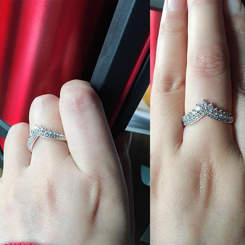 V-formad Silverstil Ring