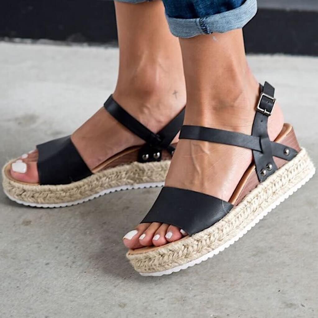 Sandaler för kvinnor under sommaren | Plattformssandal | Justerbar Rem