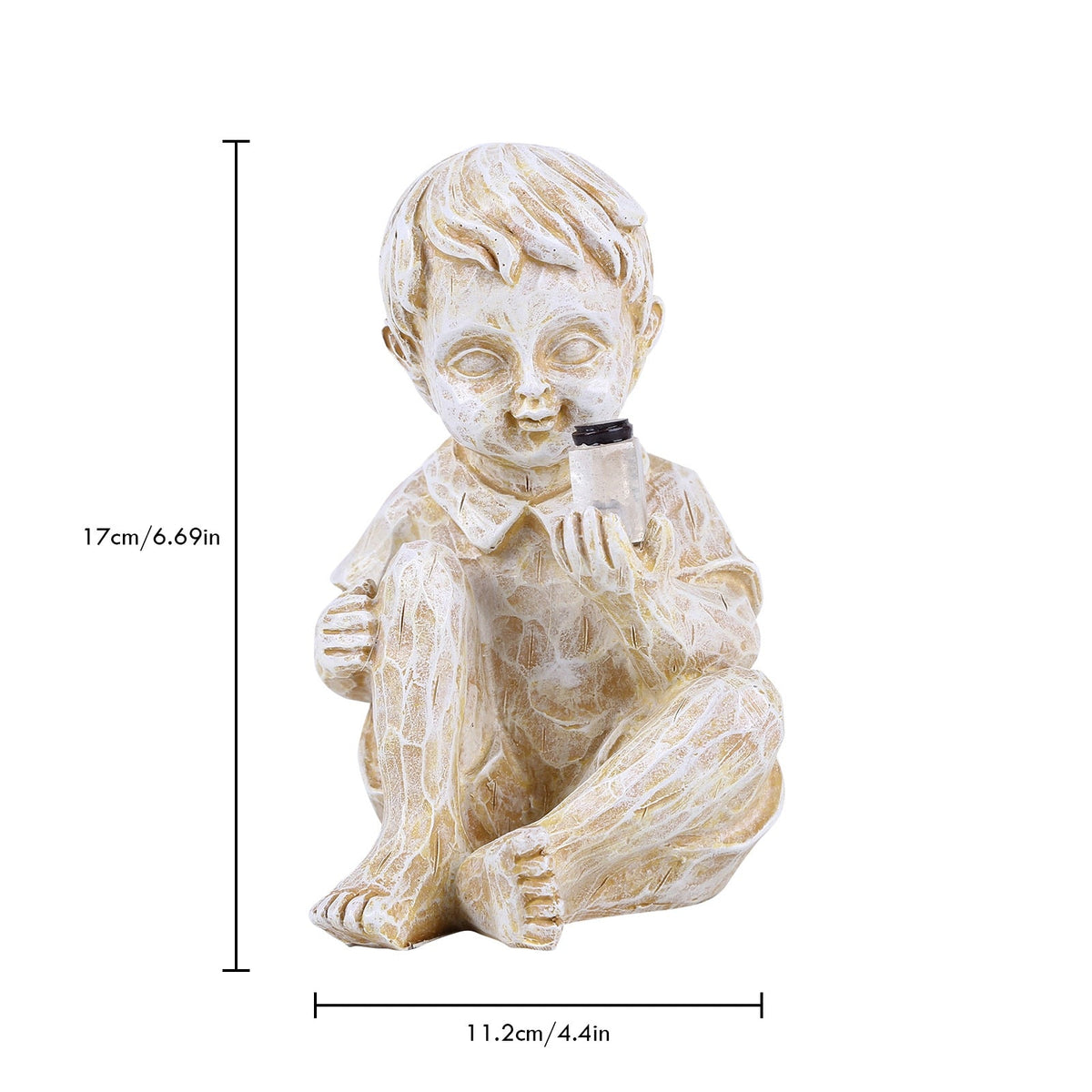 Barn med solfångare Fireflies trädgårdsstatyer