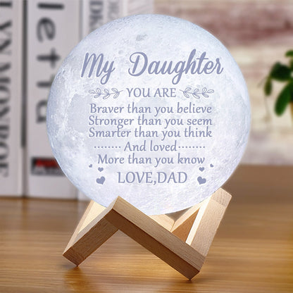 3D månlampa med text