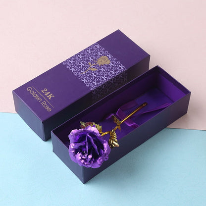 24K folie pläterat guldstil Rose