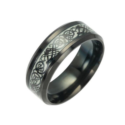 Lysande keltisk drake ring