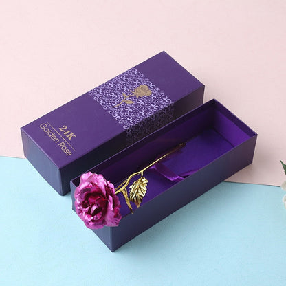 24K folie pläterat guldstil Rose