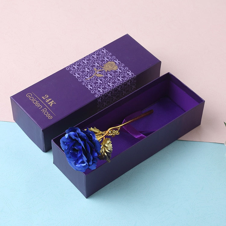 24K folie pläterat guldstil Rose
