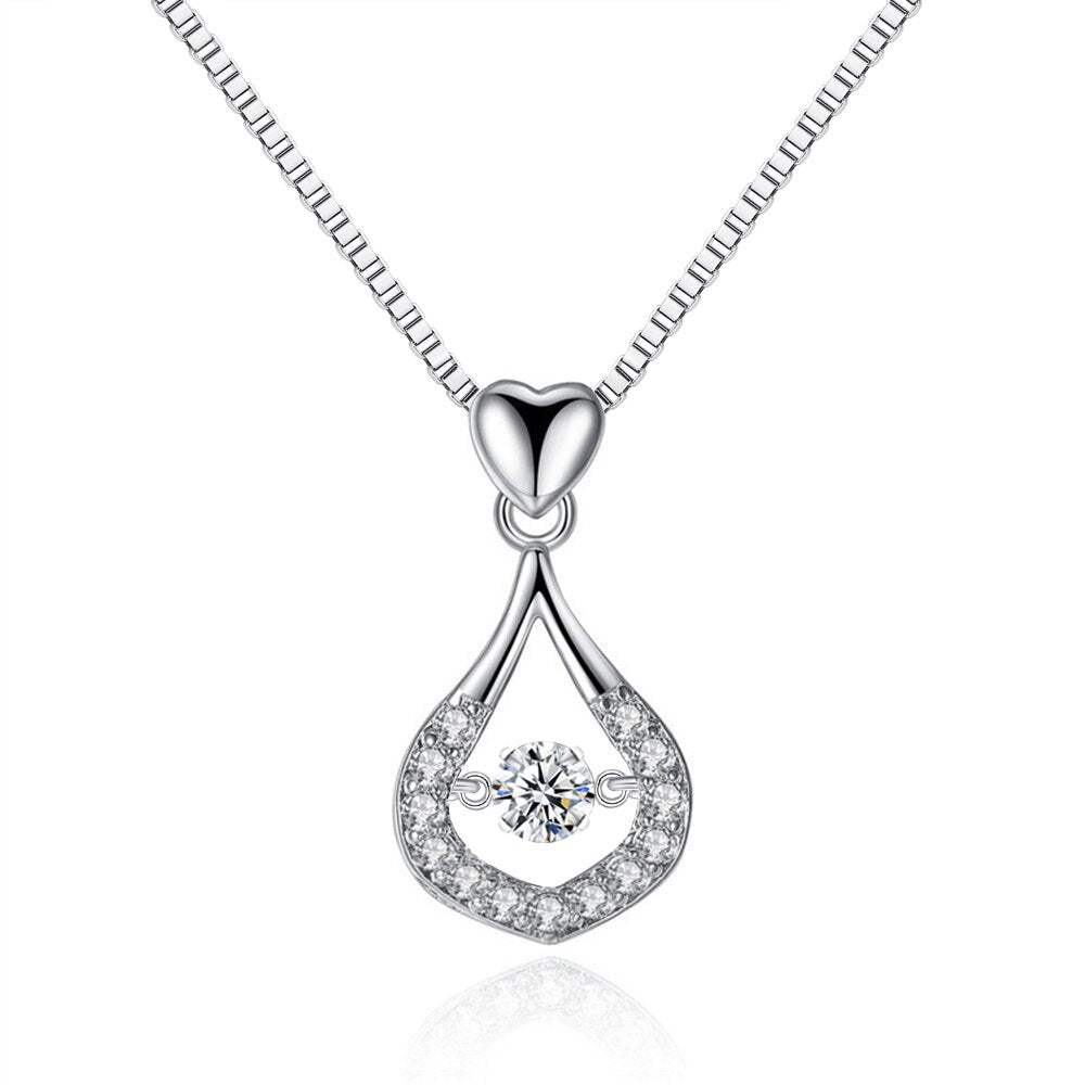 Vattendroppe Crystal hängande halsband