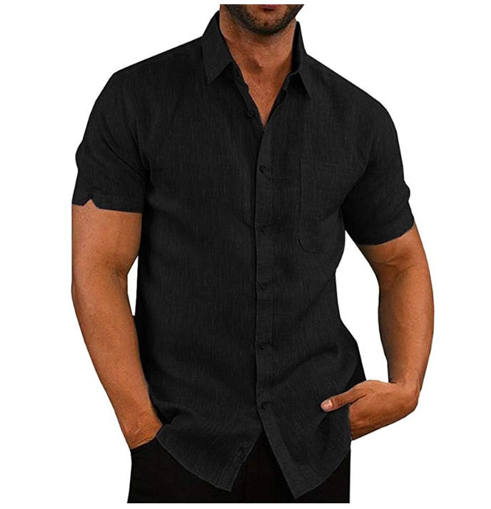 Polo shirt med knapp för män