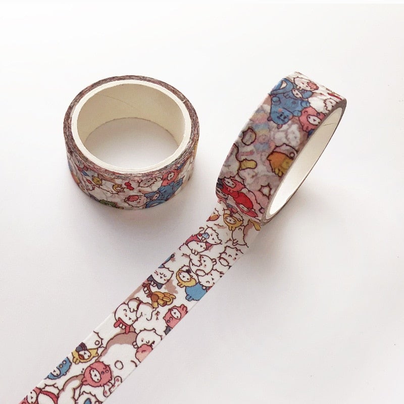 Kawaii dekorativ Washi Tape (uppsättning av 5)