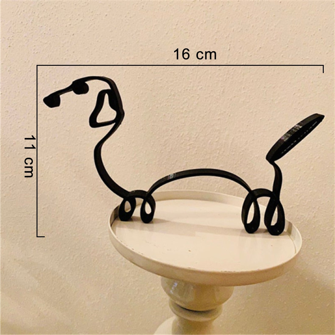 Minimalistisk hund konstskulptur