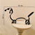 Minimalistisk hund konstskulptur