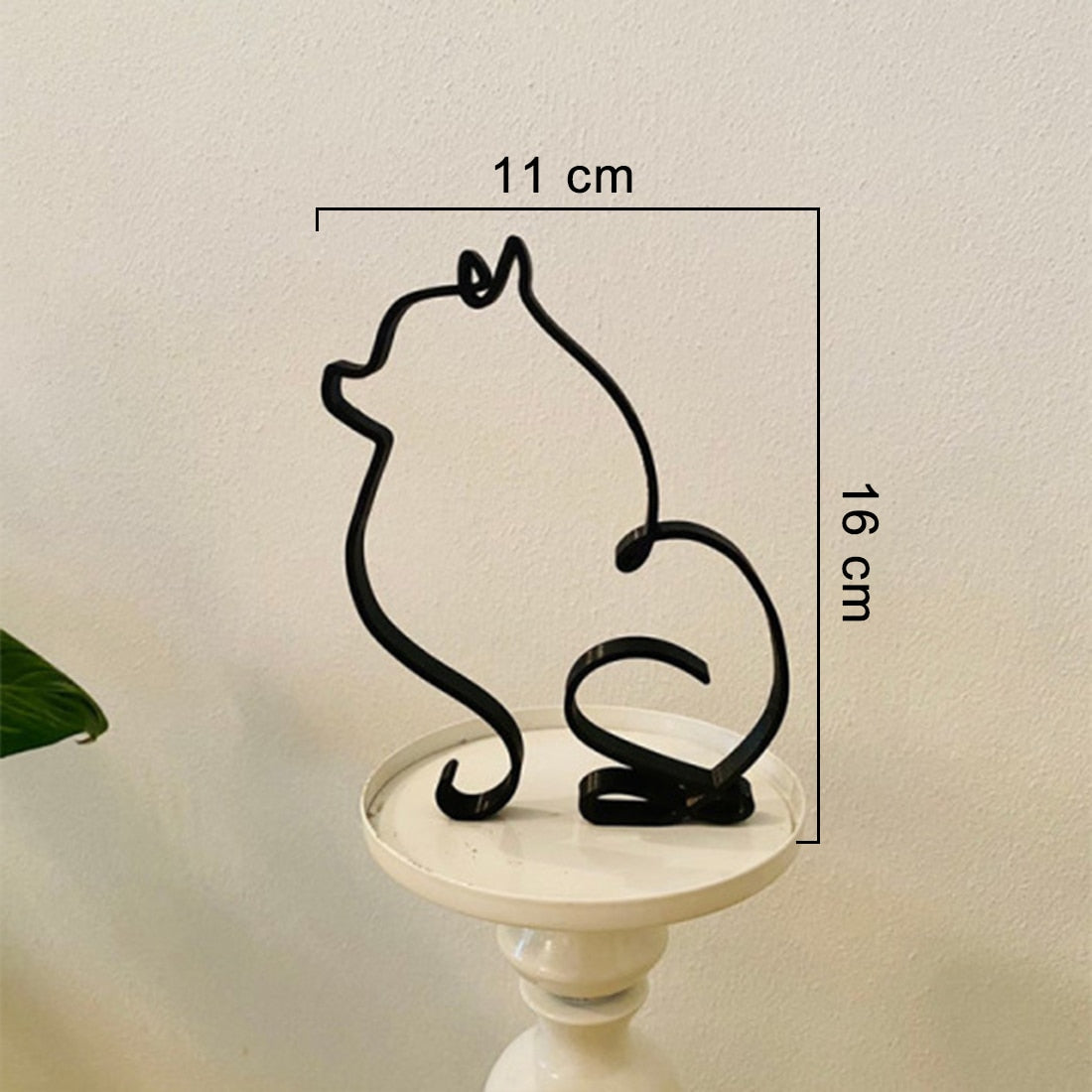 Minimalistisk hund konstskulptur