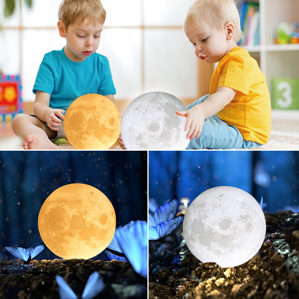 3D månlampa med text