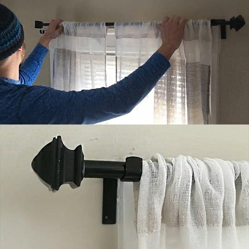 Inga borrfästen för gardinstänger