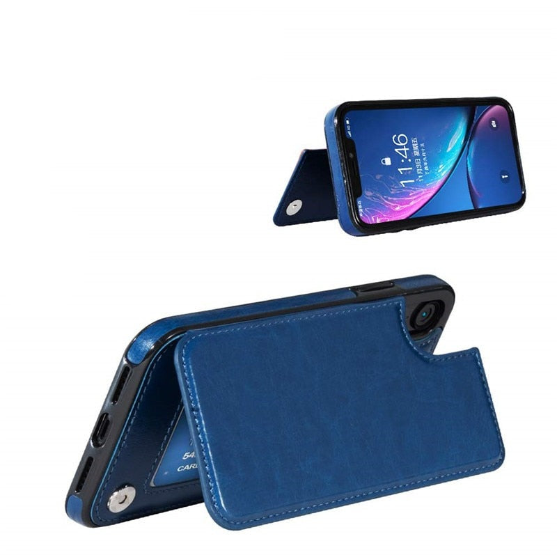 iPhone plånboksfodral i Läderstil