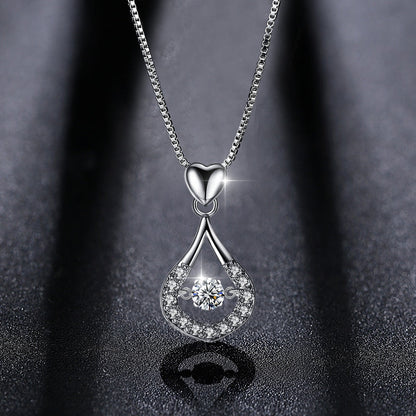 Vattendroppe Crystal hängande halsband