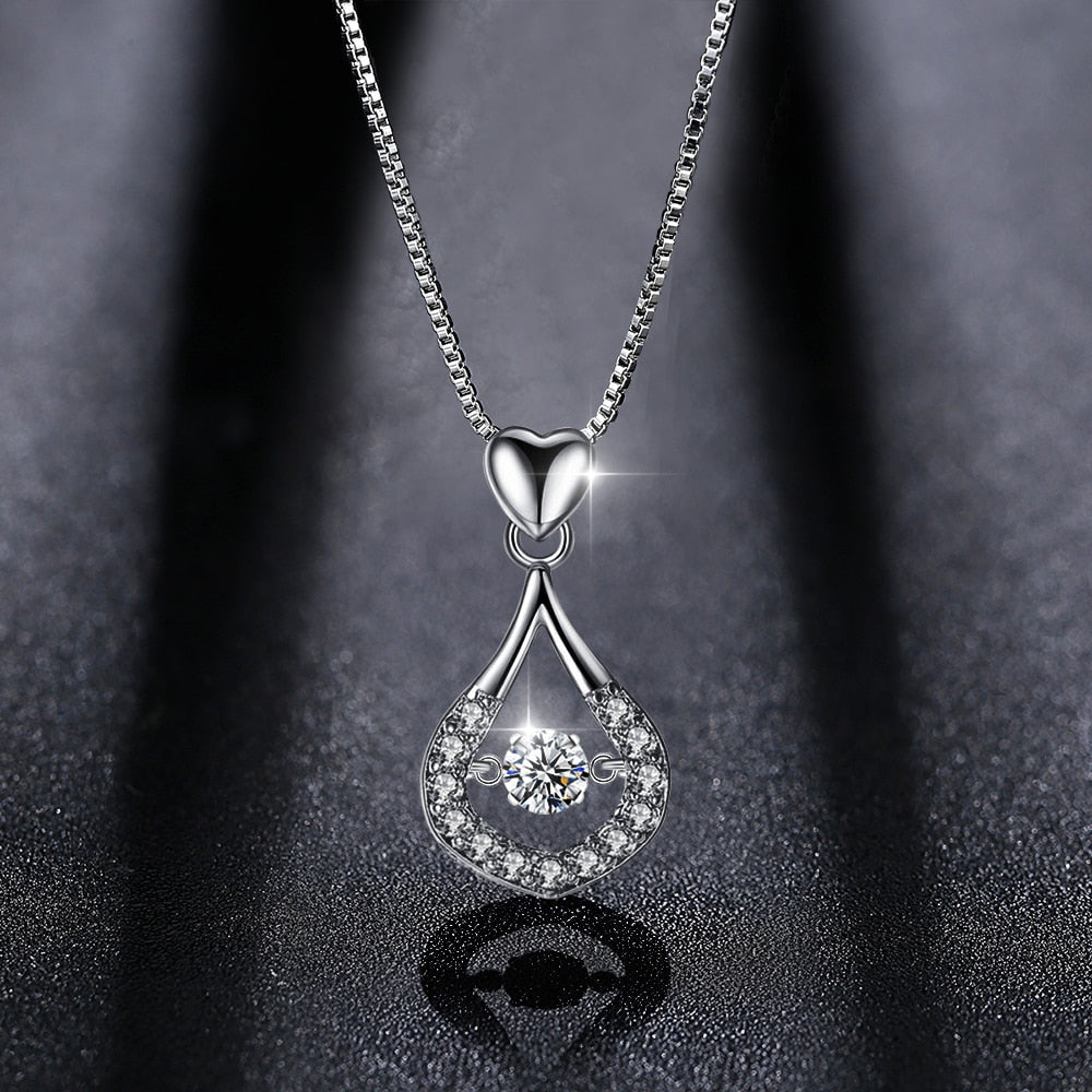 Vattendroppe Crystal hängande halsband