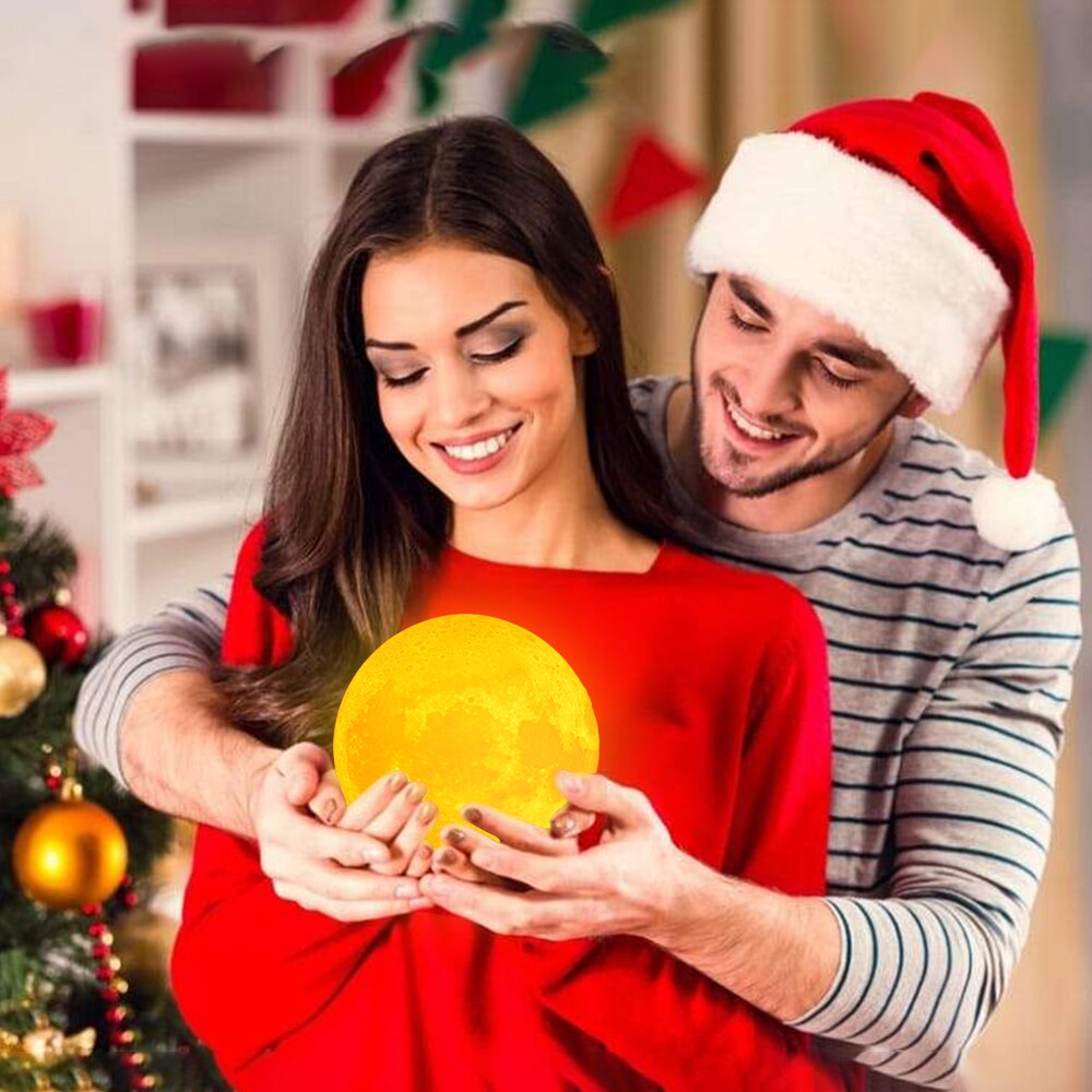 3D månlampa med text