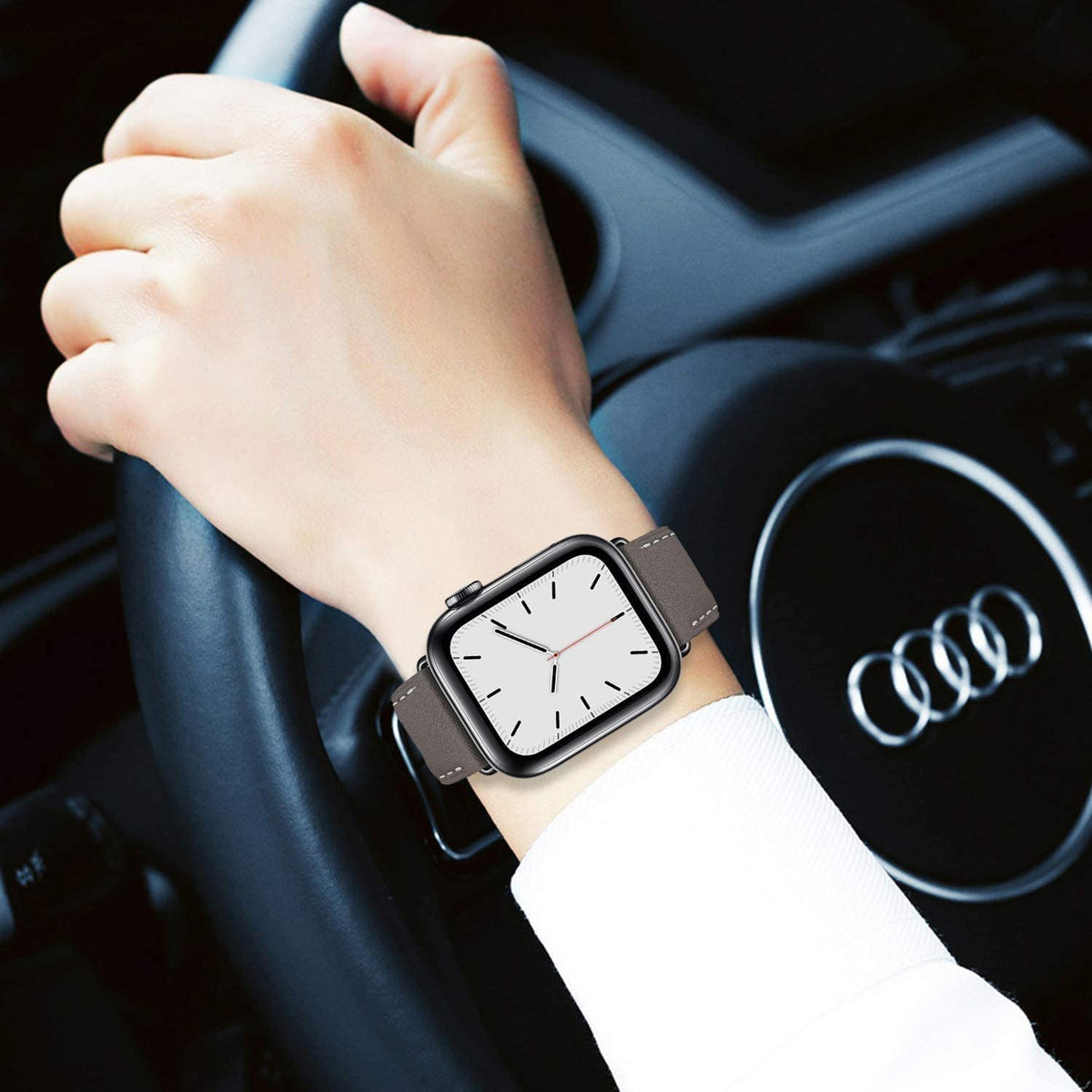 Apple watch syntetiskt läderrem