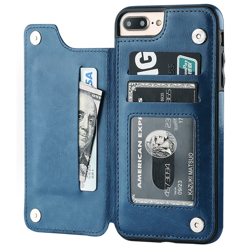 iPhone plånboksfodral i Läderstil