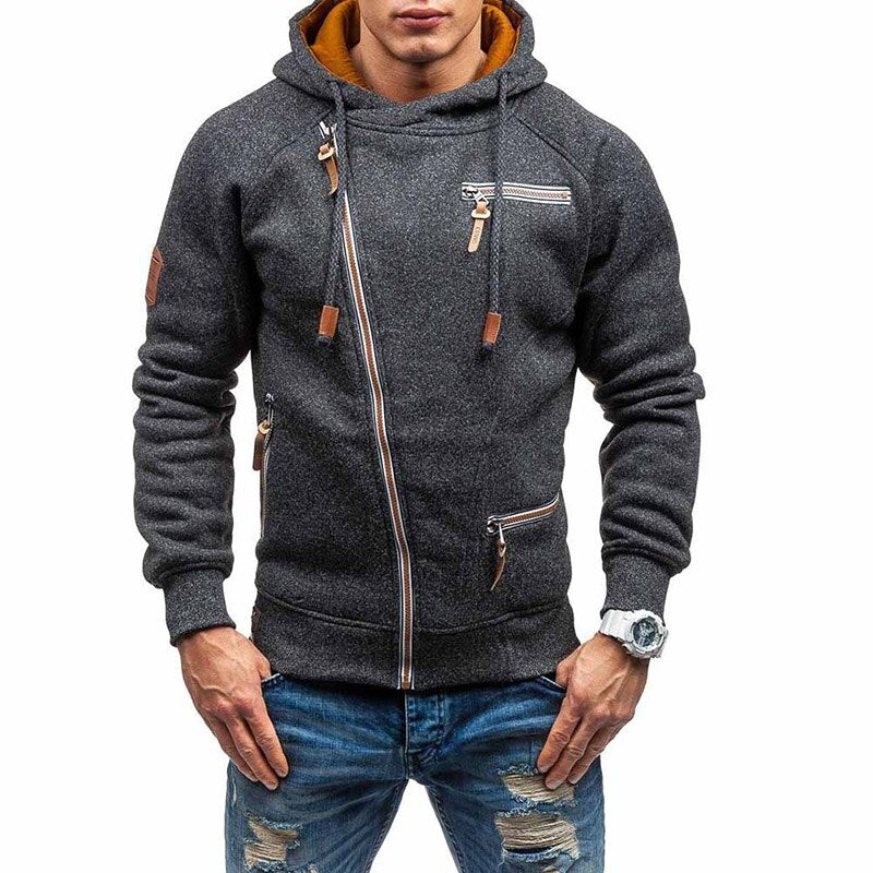 Casual Solid långärmade varma huvtröjor