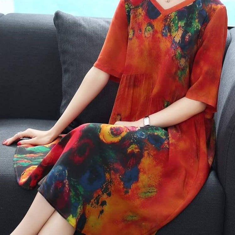 Klänning i äkta mjukt