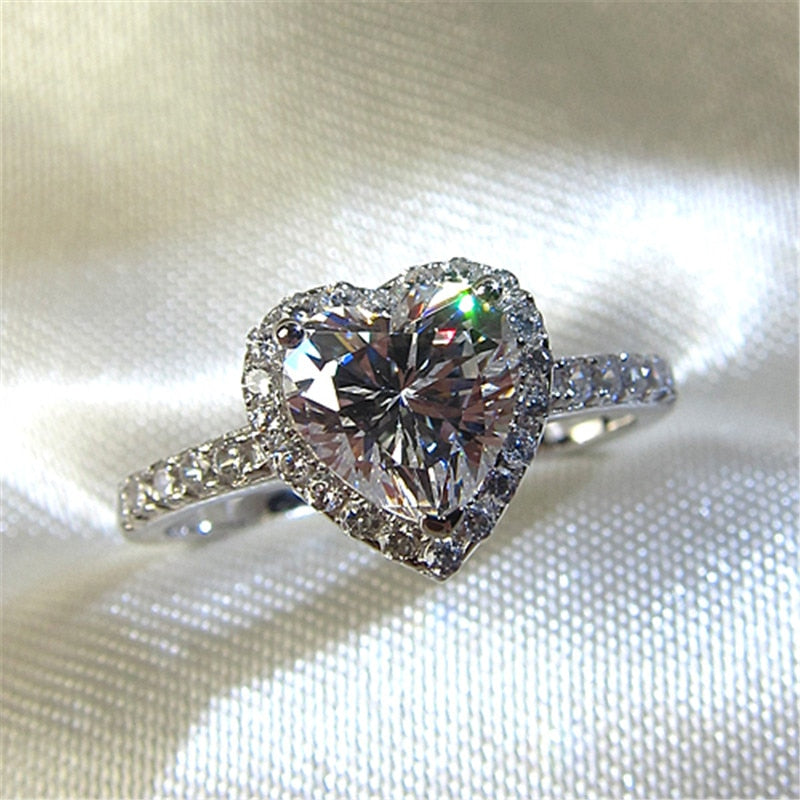 Hjärta Cubic Zirconia Ring
