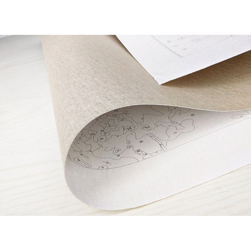 Green Tree Paint By Numbers-kit - Kreativitet för unga och gamla