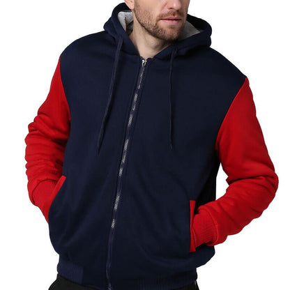 Män vinter fleece jacka