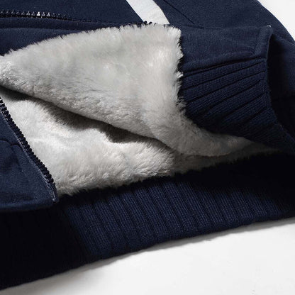 Män vinter fleece jacka