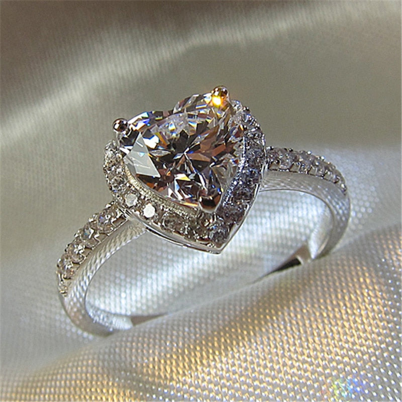 Hjärta Cubic Zirconia Ring