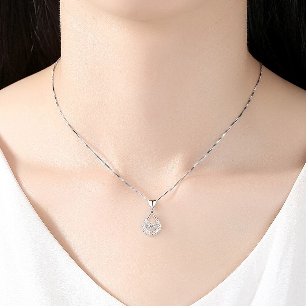 Vattendroppe Crystal hängande halsband