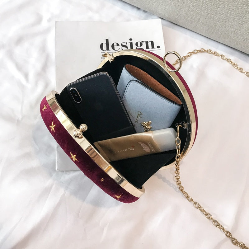 Konstellation Sammet Handväska