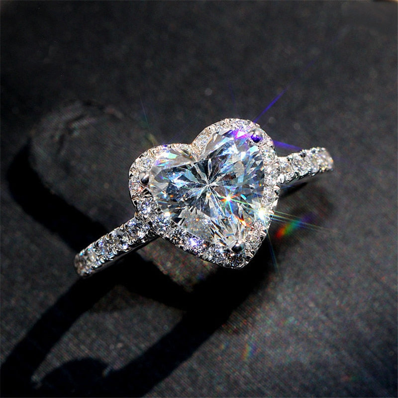 Hjärta Cubic Zirconia Ring