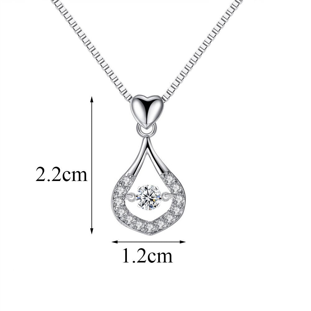 Vattendroppe Crystal hängande halsband