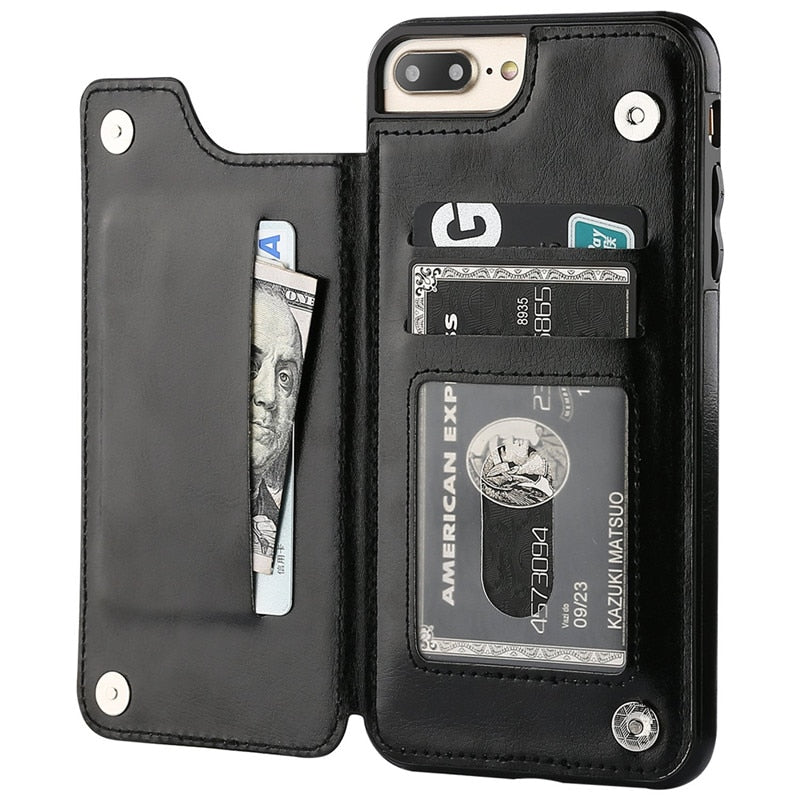iPhone plånboksfodral i Läderstil