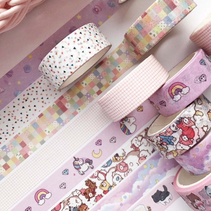Kawaii dekorativ Washi Tape (uppsättning av 5)