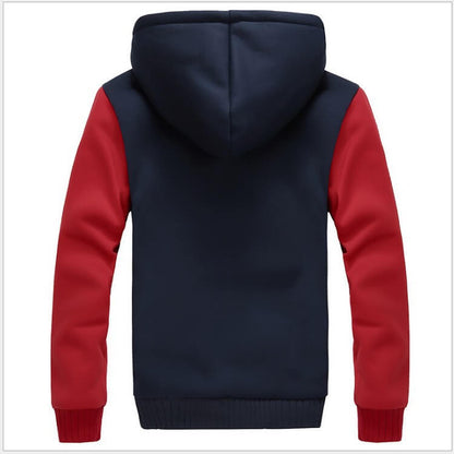Män vinter fleece jacka
