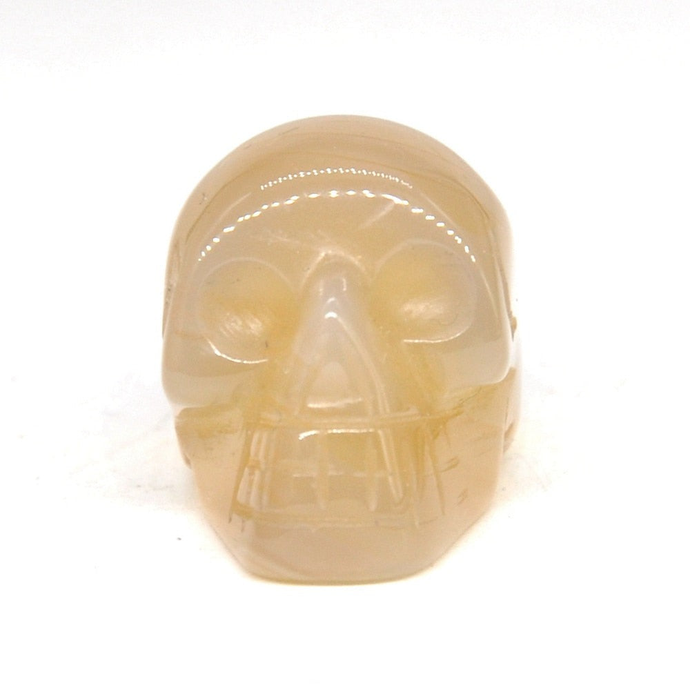 Naturlig dödskalle kristall sten