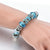 Blå kristall charm armband