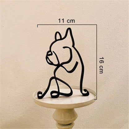 Minimalistisk hund konstskulptur