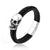 Stål Punk Skull läder armband