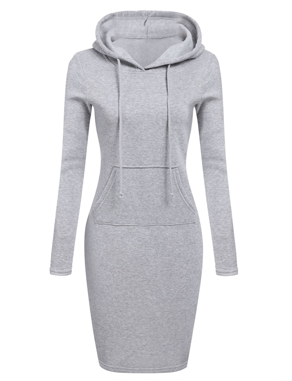 Slim Pullover Hoodie Klänning