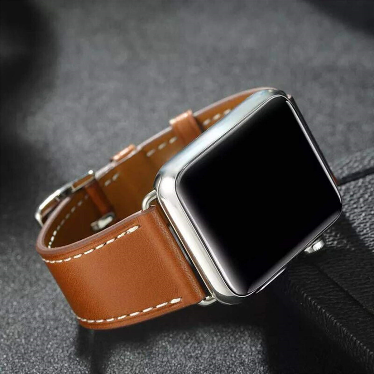 Apple watch syntetiskt läderrem