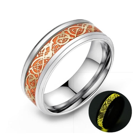 Lysande keltisk drake ring